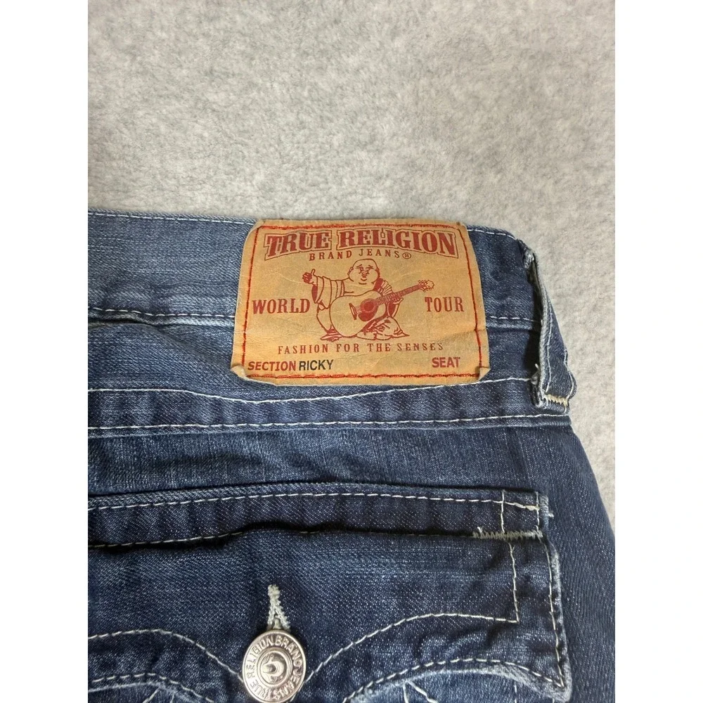 True Religion Mens Size 32 Ricky Denim Jeans Made In USA